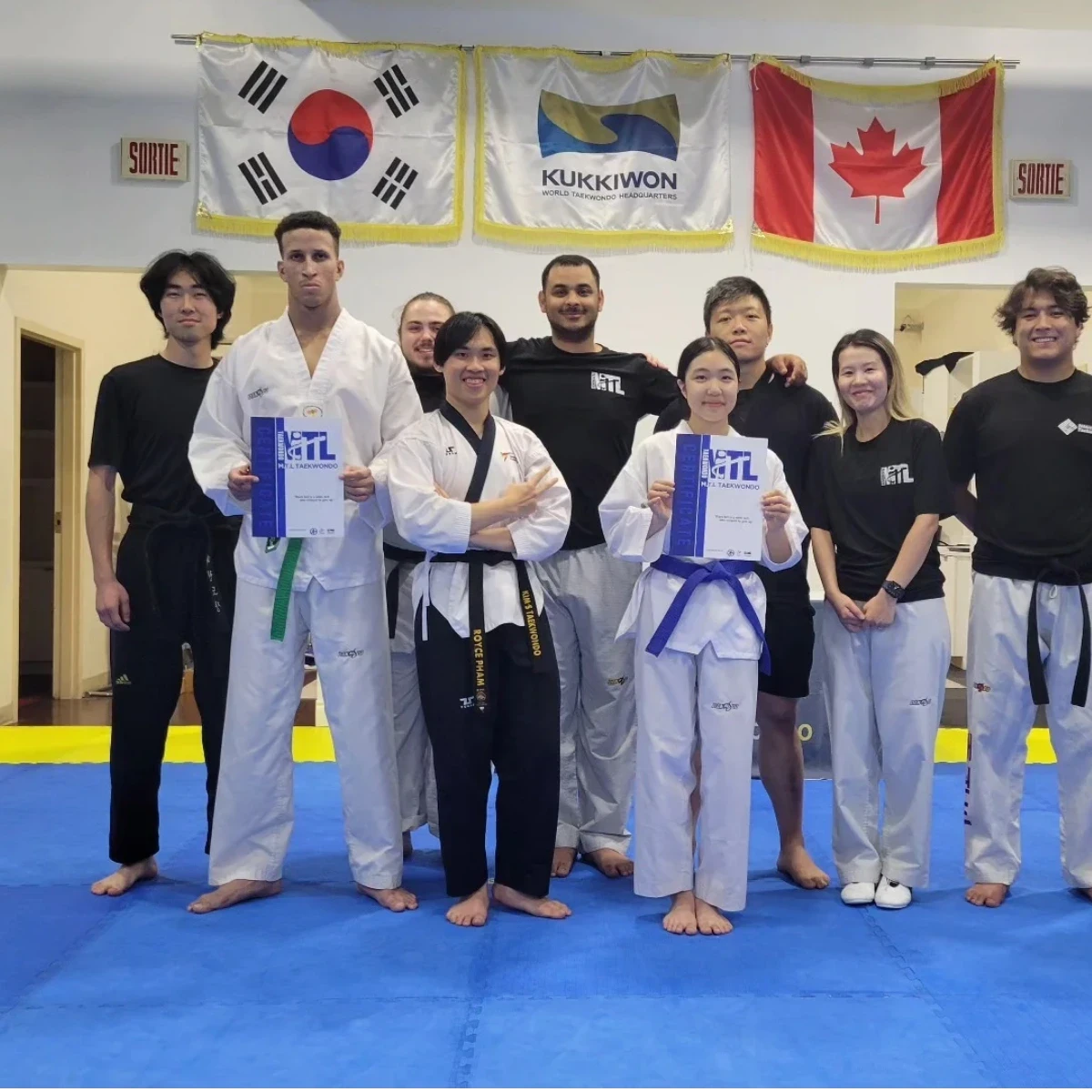 Students training at M.T.L Taekwondo