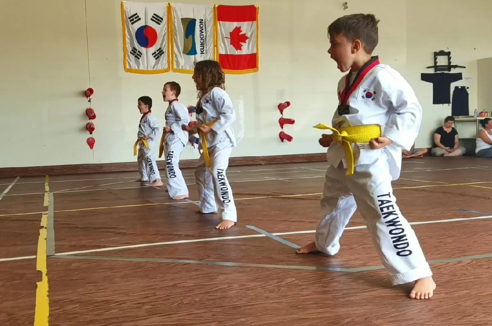Junior martial arts class at M.T.L Taekwondo
