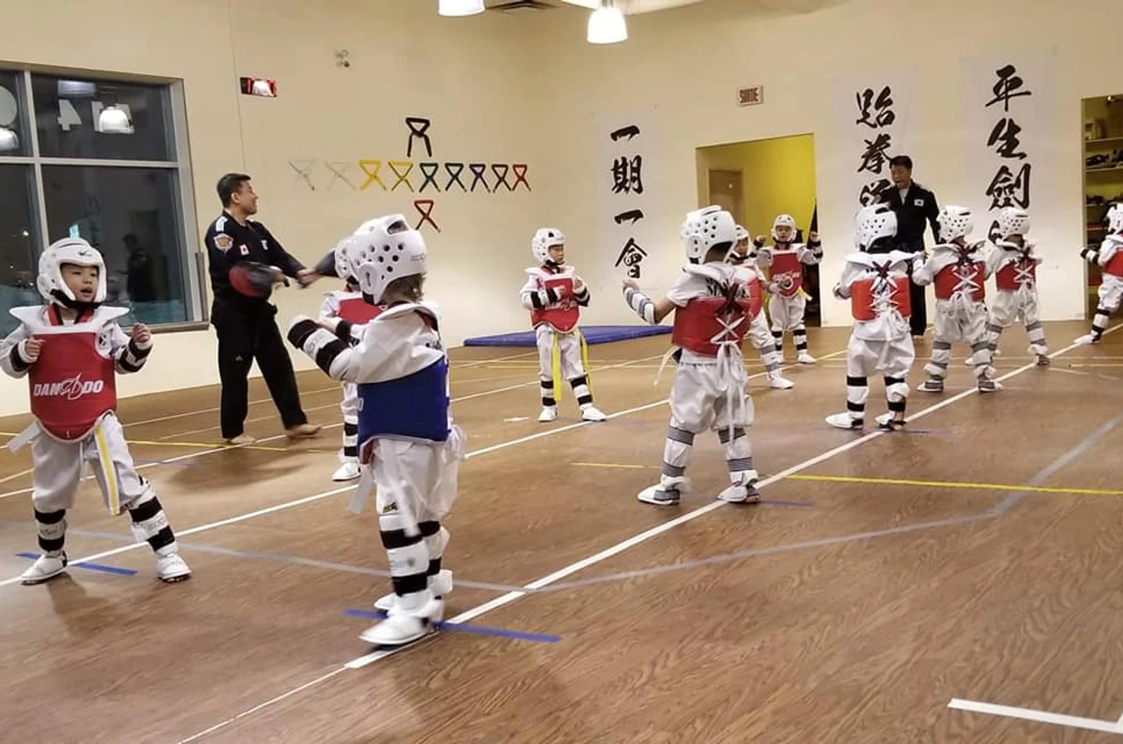 Child building coordination in martial arts